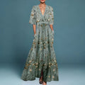 Women's Floral Maxi Dress | Elegant Flowing Summer Gown 0