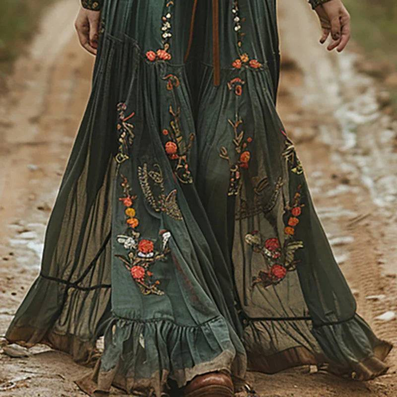 Women's Floral Maxi Dress | Elegant Pleated Summer Dress for Effortless Style 2