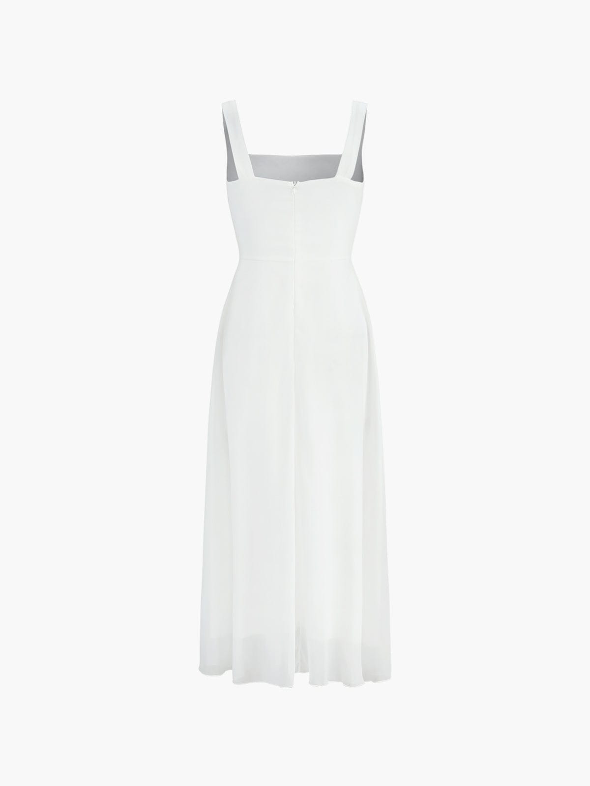 Women's Lightweight A-Line Midi Dress | Elegant Square Neckline Summer Dress 2