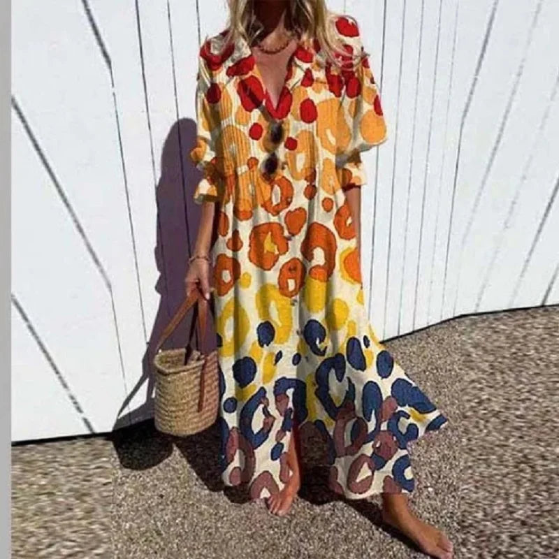 Women's Lightweight Bohemian Maxi Dress | Elegant Flowing Summer Outfit 1