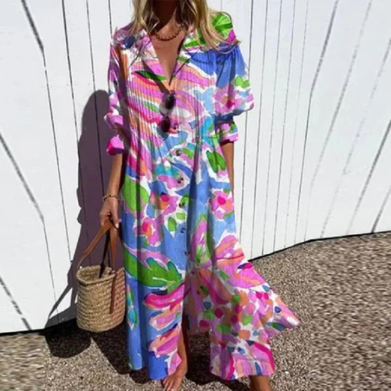 Women's Lightweight Bohemian Maxi Dress | Elegant Flowing Summer Outfit 2