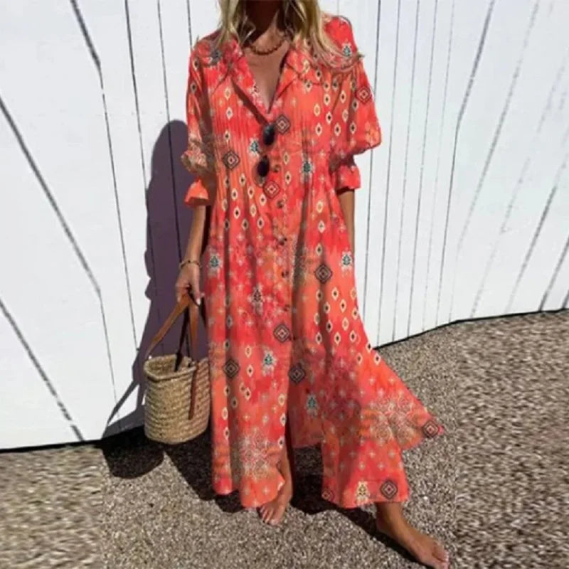 Women's Lightweight Bohemian Maxi Dress | Elegant Flowing Summer Outfit 3