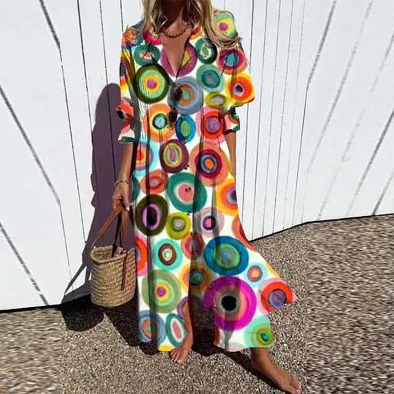Women's Lightweight Bohemian Maxi Dress | Elegant Flowing Summer Outfit 5
