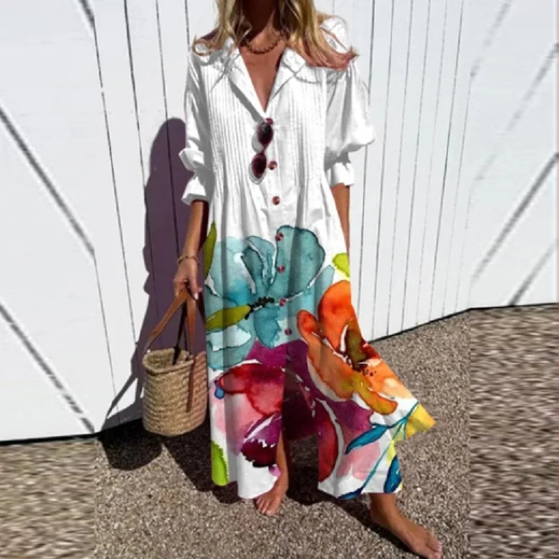 Women's Lightweight Bohemian Maxi Dress | Elegant Flowing Summer Outfit 6