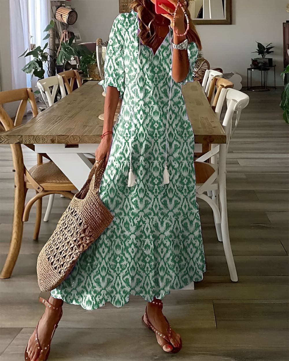 Women's Lightweight Cotton Summer Dress | Flattering Bohemian Style 1